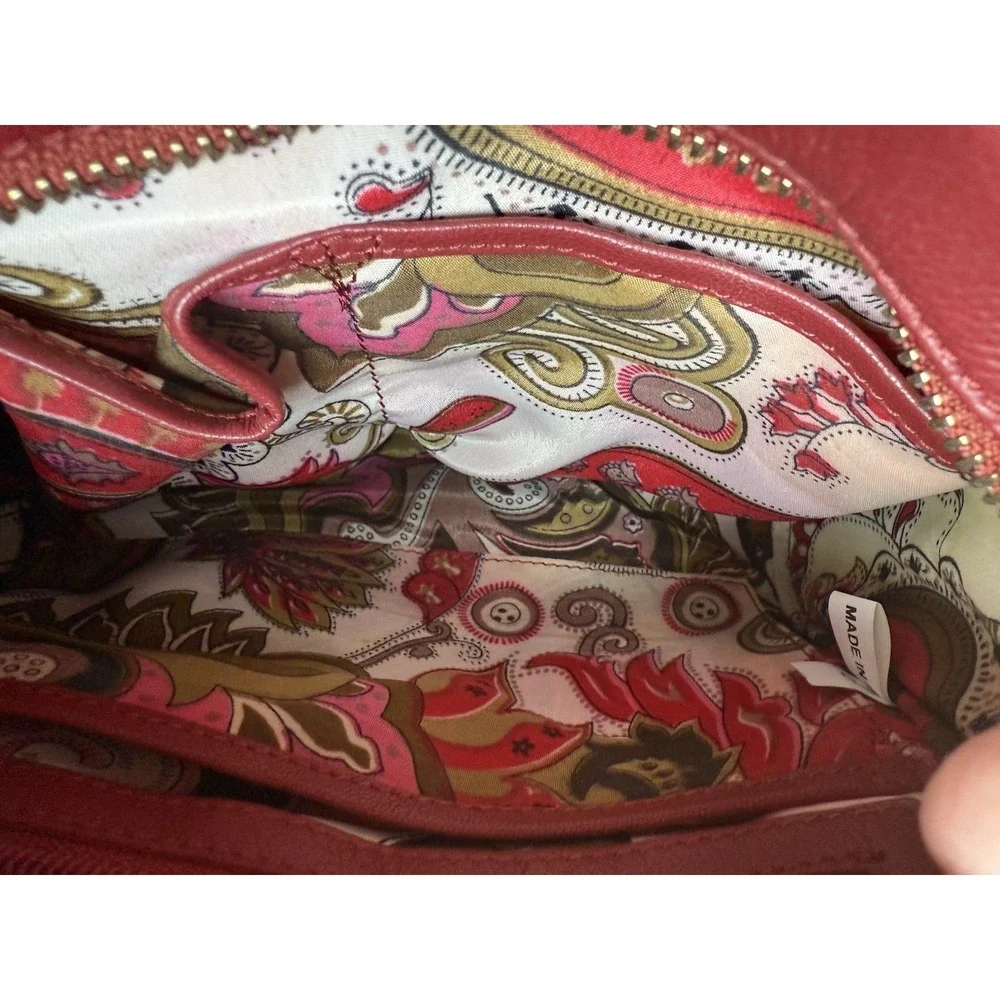 Rare Artisan Sophia‎ Visconti Leather Bag Boho Luxe Hand-Painted Wearable Art